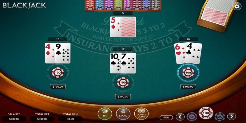 Mục tiêu của Blackjack là đạt tổng điểm của các lá bài càng gần 21